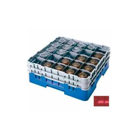 Cambro Cambro - Camrack  Glass Rack Low Profile 25 Compartments 7-3/4" Max. Height Red 25S738163